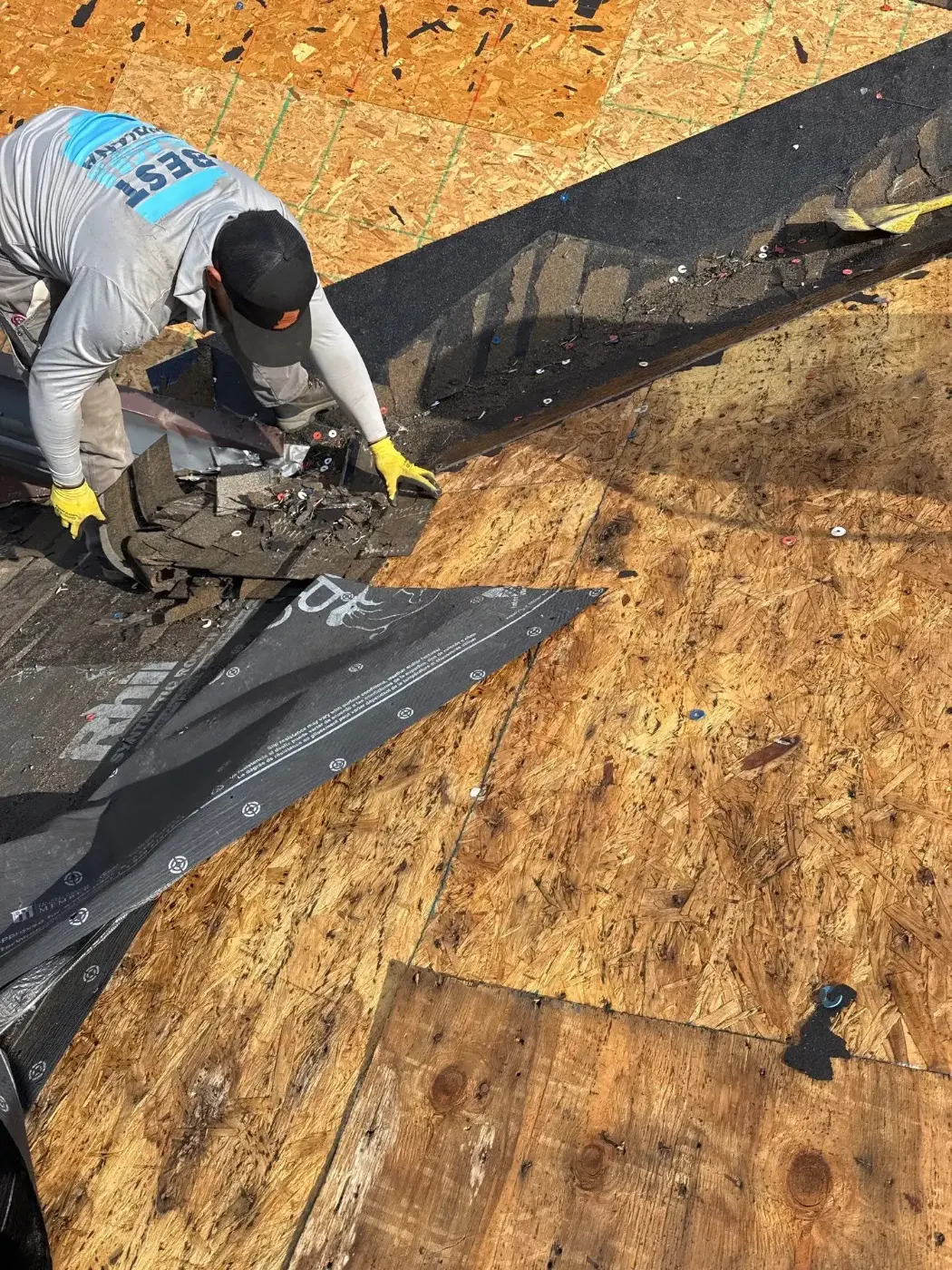 Tarping and dry-in on a Coatesville commercial roof